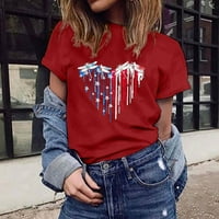 Američka zastava Dan košulja za ženska majica kratkih rukava s kratkim rukavima majica kratkih rukava