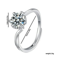 CHAOLEI prsten za žene Veličina ljubavnog slova Princess kvadratni torba Prsten Diamond set sa dijamantnim