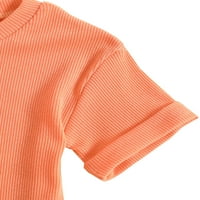 Musuos Baby Boy Girl Ribbed Knit Ramper Osnovna prevelika majica Onesie Bodysuit vrhovi
