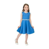 Modne haljine za djevojčice Dječje dijete Dječje djevojke Proljeće Ljeto Print ruffle bez rukava bez