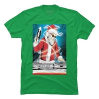 Party Santa Claus Muške Kelly Green Graphic Tee - Dizajn od strane ljudi L