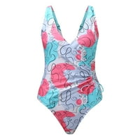 Aaimomet kupaći kostimi su čvrsti omotač za kupanje visoko kolor u boji Ljeto Ženski kupaći kostimi Bikini dojenje, ružičasta x-velika