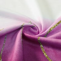 Niuer dame majica cvjetni print ljetni vrhovi V izrez majica modni pulover kratki rukav ružičasti s