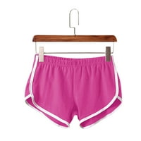 Finelylove Yogalicious Shorts Yoga kratke hlače Teretana High Squik Rise Solity Hot Pink XXL