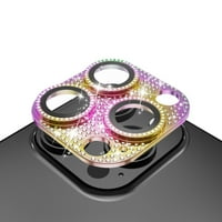 Za Apple iPhone Pro Pro EP kamere full fucled staklo s dijamantnim blagim sjajem za zaštitni poklopac