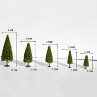 Ludlz Green Pine model Cedar Drveće za DIY zelenu željeznicu krajolik