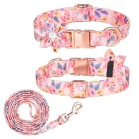 Personalizirani ogrlice za djevojke sa odvojivom bojom - meko i udobno slatko ovratnik za pse i povodac
