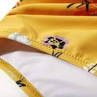 Žene Criss Cross High Strip Cvjetni ispisani kupaći odijelo za kupanje