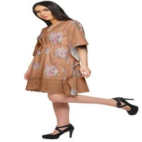 Moomaya tiskani bikini rezač čipke Caftan kaftan haljine za žene plus veličinu