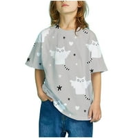 Dječja odjeća za djecu Halloween majica kratkih rukava za djevojčice za čišćenje djevojčica Djevojke