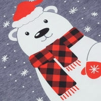 Podudaranje porodične pidžame setovi snjegovića dugih rukava crvene tačne hlače Xmas Loungewear