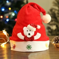 Božićni šešir visoka elastična tkanina otporna na tkaninu za bedroni Crtani Xmas tematska kapa za djecu Plava tkanina