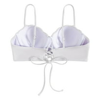 Yueulianxi Strappy Seashell Bikini Top plićanja Push up kupaći odijelo za žene sa vrhovima kupaćih kostima