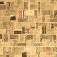 Ahgly Company Zatvoreni kvadratni patchwork Brown prijelazni prostirke, 6 'kvadrat
