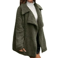 Ženski kaput jesen i zimski topli plišani jaknu sa patentnim zatvaračem Top gornji kaput