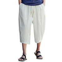 Yanhoo Muške casual labave sportske hlače posteljina na mreži plus veličine pantalone široke noge lagane
