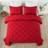Prekriveni kompforter set sa jastukom shams crveni kralj komad