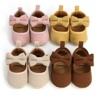 Lovebay Baby Girls Corduroy Mekani ravni krevetić Prvi šetači cipele Pošaljite čarape
