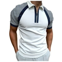 Wofedyo Muška košulja Muškarci i ljetni modni labavi rever sa zatvaračem 3D digitalni tisak kratkih