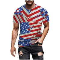 Zmetači za majice Zermoge na čišćenju Prodaja Muškarci Ležerni okrugli vrat Popularno 3D digitalna zastava