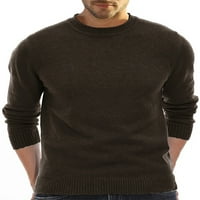 Muški zimski topli džemper s dugim rukavima vrhovi vrata rebrasti pleteni džemperi Ležerni Slim Fit