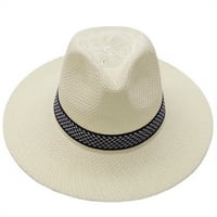 Bijeli vintage muškarci žene jazz šešir kubanskog sunca Panama kratki rub ljetni šešir