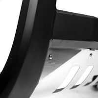 Armordollo Chevy Silverado AR series Bull bar W LED - mat crna w aluminijska klizačka ploča