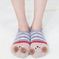 Yinguo Žene Neklizajuće silikagelne čarape za koraljene čarape zadebljavaju tople čarape