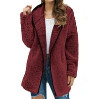 Zimski kaputi za žensku plus veličinu runog jakna s kapuljačom s dugim rukavima s kapuljačom s kapuljačom