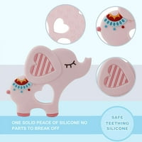 Igračke za zube za bebe, silikonski elephant dizajn TEETHER Reljefna igrala za mališane za mališane