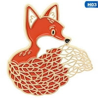 Riapawel Cartoon Animal Enamel Pin Slatka pin značka za torbe za odjeću Funny Hedgehog FO Bear Mat Badge