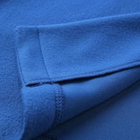 Xinqinghao Women plus veličine jakne od polje pune boje odvojite jakne od vrata kaput dugih rukava naglušene tople jakne nebesko plavo xxxxl