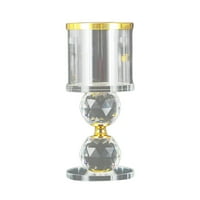 Crystal Candle Desktop svijećnjak, elegantan savremeni ukras za uređenje doma, tablica, zaslon za vjenčanja Podešavanje dvostruke lopte