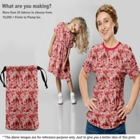 Onuone pamučni dres crvene tkanine apstraktno cvjetna haljina materijal tkanina za ispis tkanina sa