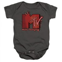 TREVCO MTV242-SS- MTV & BEATING HEART Logo-novorođenčad, ugljen - srednja - mjesec
