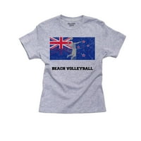 Novozelandska olimpijada - odbojka na pijesku - zastava - pamučna majica od pamuke silueta