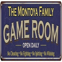 Montoya Family Blue Game Game Metal Sign 108240037730