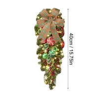 Labakihah Božićni ukrasi mrtve grane vinove prsten privjesak Božić Cane Garland Vruća vješalica božićni