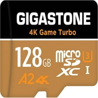 [5-yrs Besplatan povrat podataka] Gigastone 128GB Micro SD kartica, 4K Igra Turbo, microSDXC memorijska