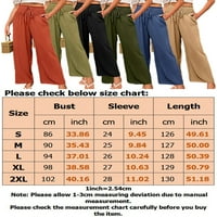 Glonme ženske hlače visoki struk palazzo hlače široke noge pantalone za noge Ljeto casual dno salon