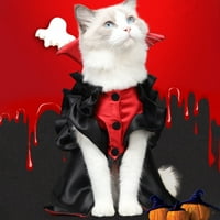 Tepsmf Halloween Pet Decket CATS Sablasni kostimi Mačke Haljine za kućne ljubimce Vampires Crossdressing Mačke Odjeća za mačke Vrijeme za mačke 8. do 16. funta