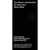 Harry Veltman Black Modern uokviren muzej umjetničko otisak pod nazivom - od novog Amsterdama do New