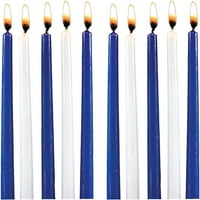 Hanukkah Svijeće Bundle Deluxe Chanukah Svijeća za svijeće sortiranim plavim i bijelim svečanim svijećima, DIY Dreidel, molitvena karta odgovara standardnim menoram Zion Judaicom