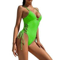 Entyinea Jedan kupaći kostim za žene omotajte čvrstu boju bočne kupaćih kupaćih kupaćih m