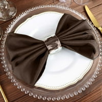 Balsacircle 20 Čokoladni smeđi poliester salvete za vjenčanje kuhinja