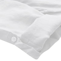 Košulje za muškarce ovratnike Košulje Tri stalka posteljina džepa tromjesečje pamučne pune vrećice muške