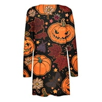 Umitay FlashŽenski modni kafe casual džep Hallowen dugi rukav kardigan jakne