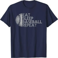 Drvo jelo za spavanje bejzbol ponovite bejzbol igrač smiješna majica za bejzbol