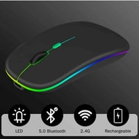 2.4GHz i Bluetooth miš, punjivi bežični LED miš za Hisense 100L5F TV takođe kompatibilan sa TV laptop