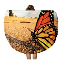 Okrugli ručnik za plažu Blago monarch leptir odlično zaslužene pauze od jezera Travel Circle kružni